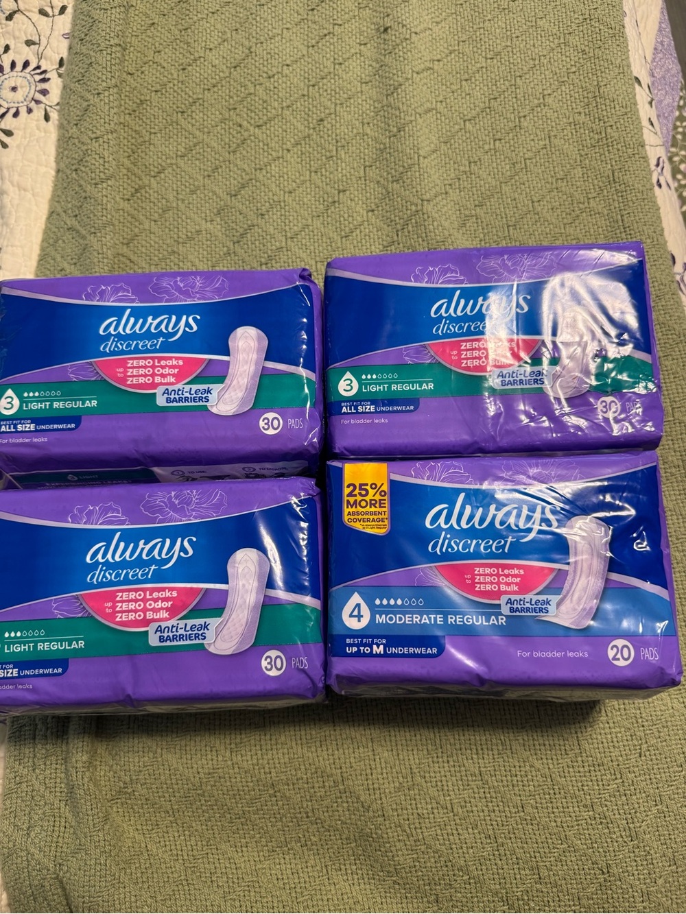 Always Discreet Light & Moderate Regular Pads